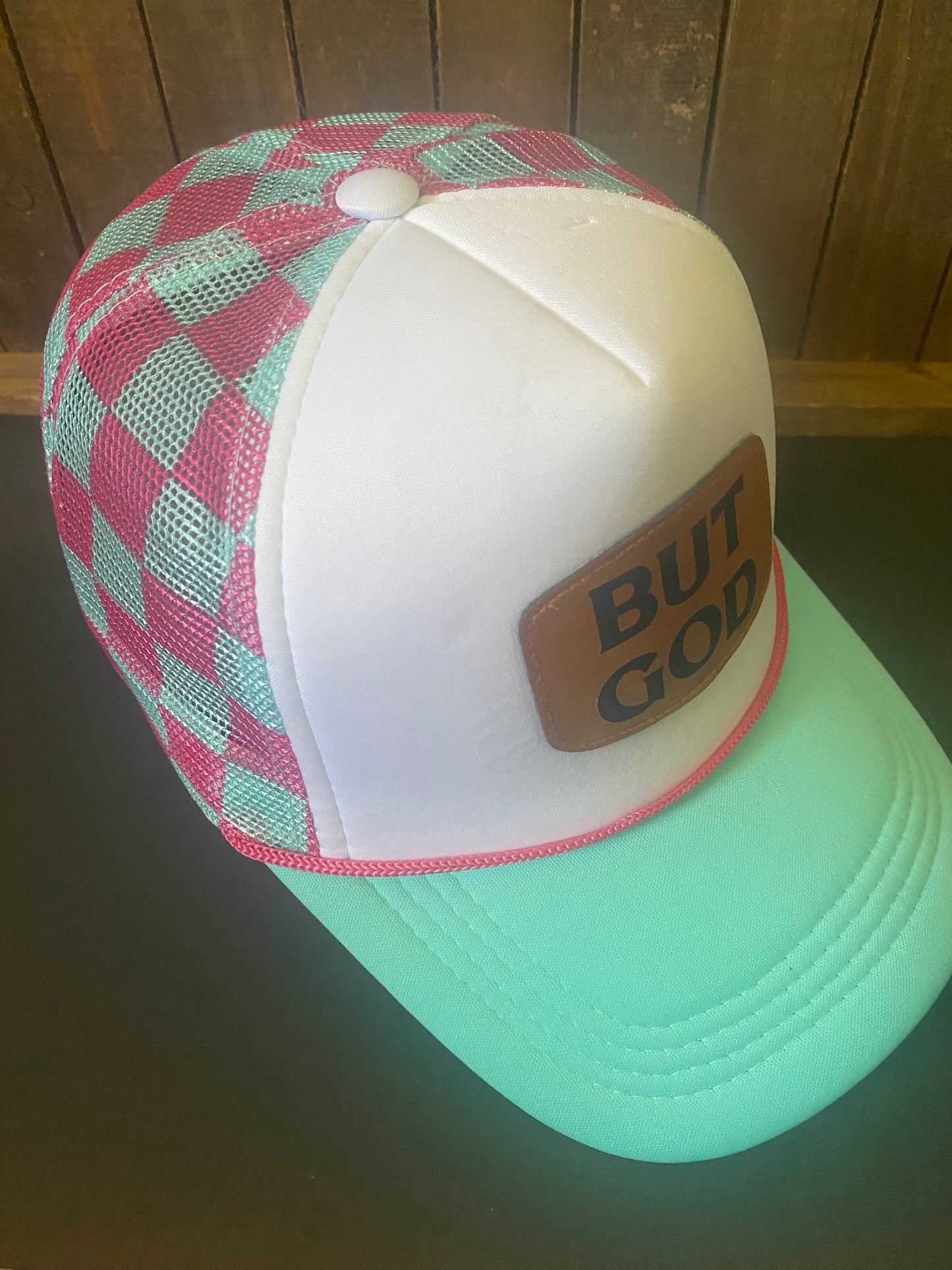 BUT GOD Pink and Blue SnapBack Hat