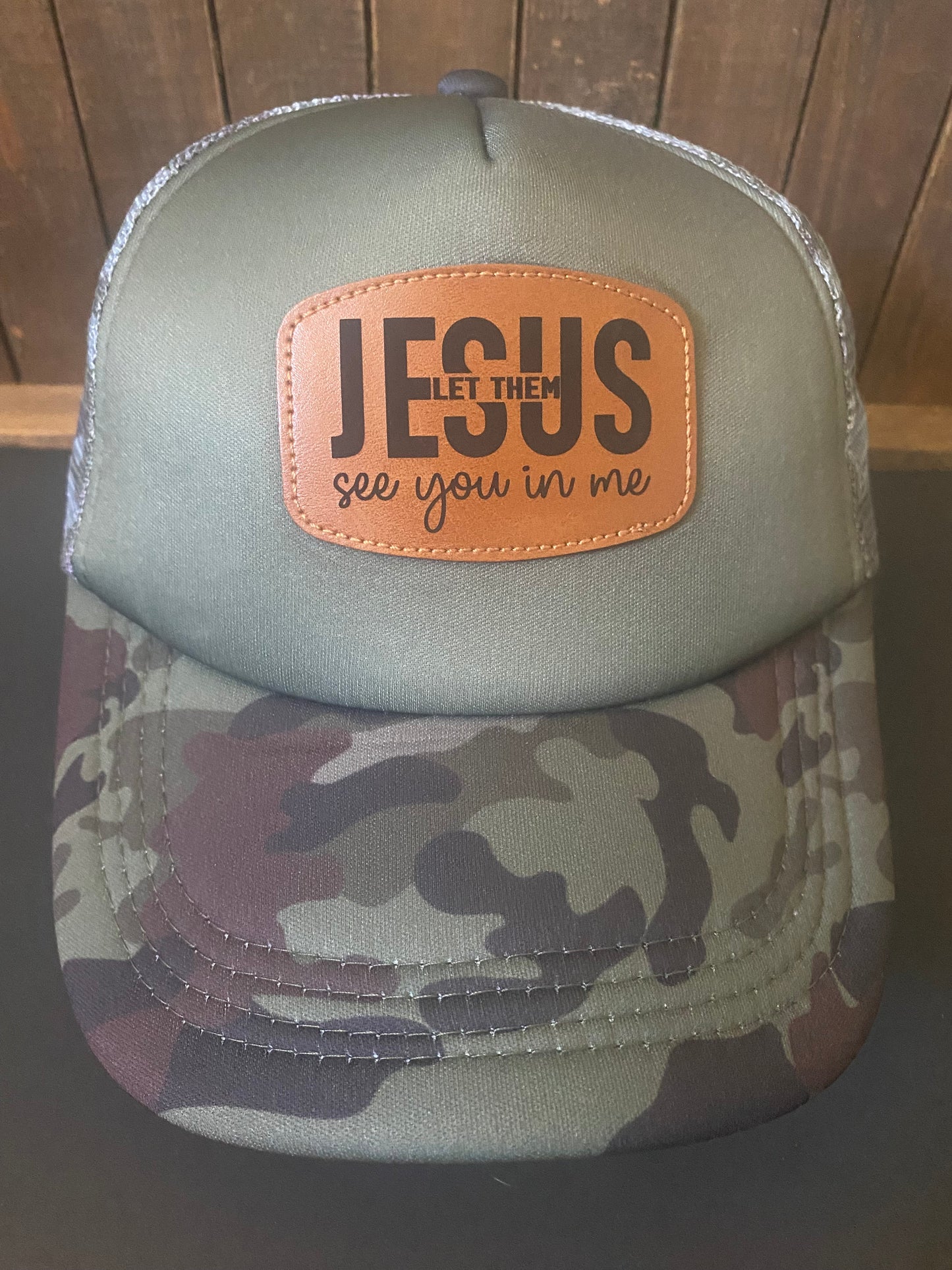 Jesus Let Them See You in Me Camo SnapBack Hat