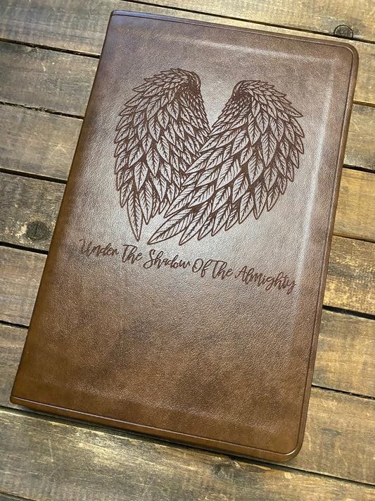 Under The Shadow Of The Almighty Engraved Bible