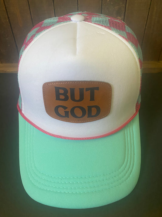 BUT GOD Pink and Blue SnapBack Hat