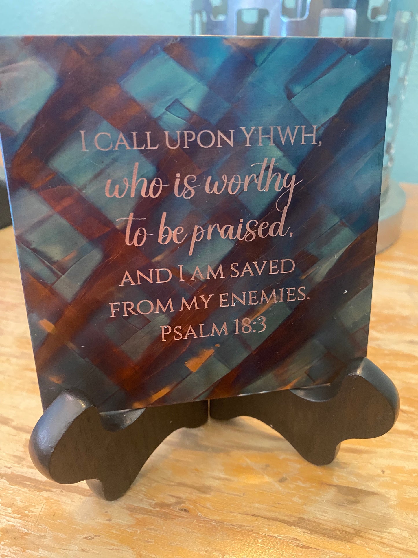 4x4 Fire Painted Copper- Psalm 18:3