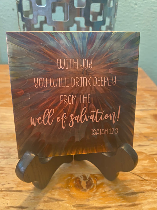 4x4 Fire Painted Copper - Isaiah 12:3