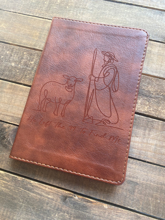 He Left The 99 to Find Me Engraved Bible