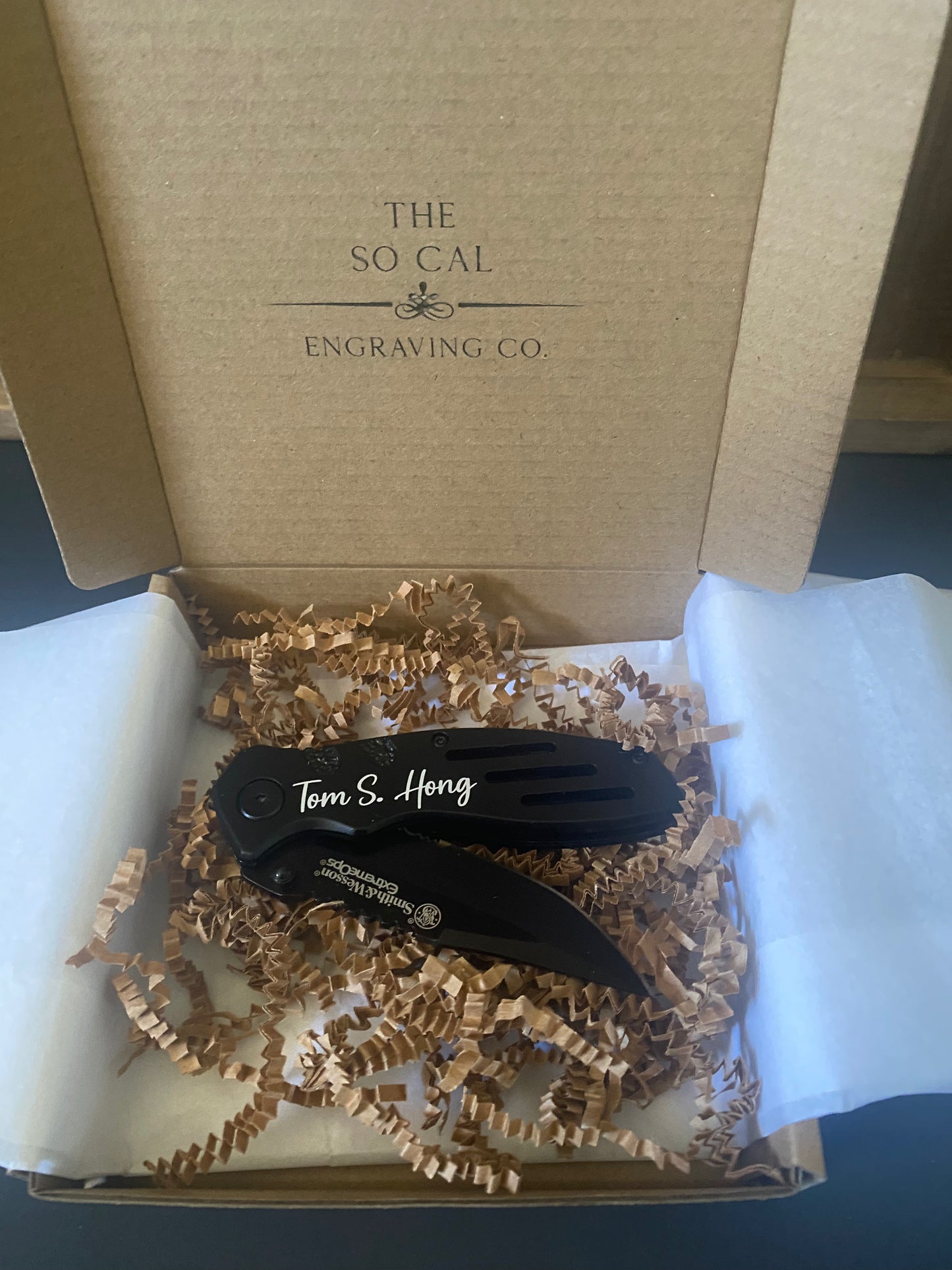 Custom Engraved Smith & Wesson Knife