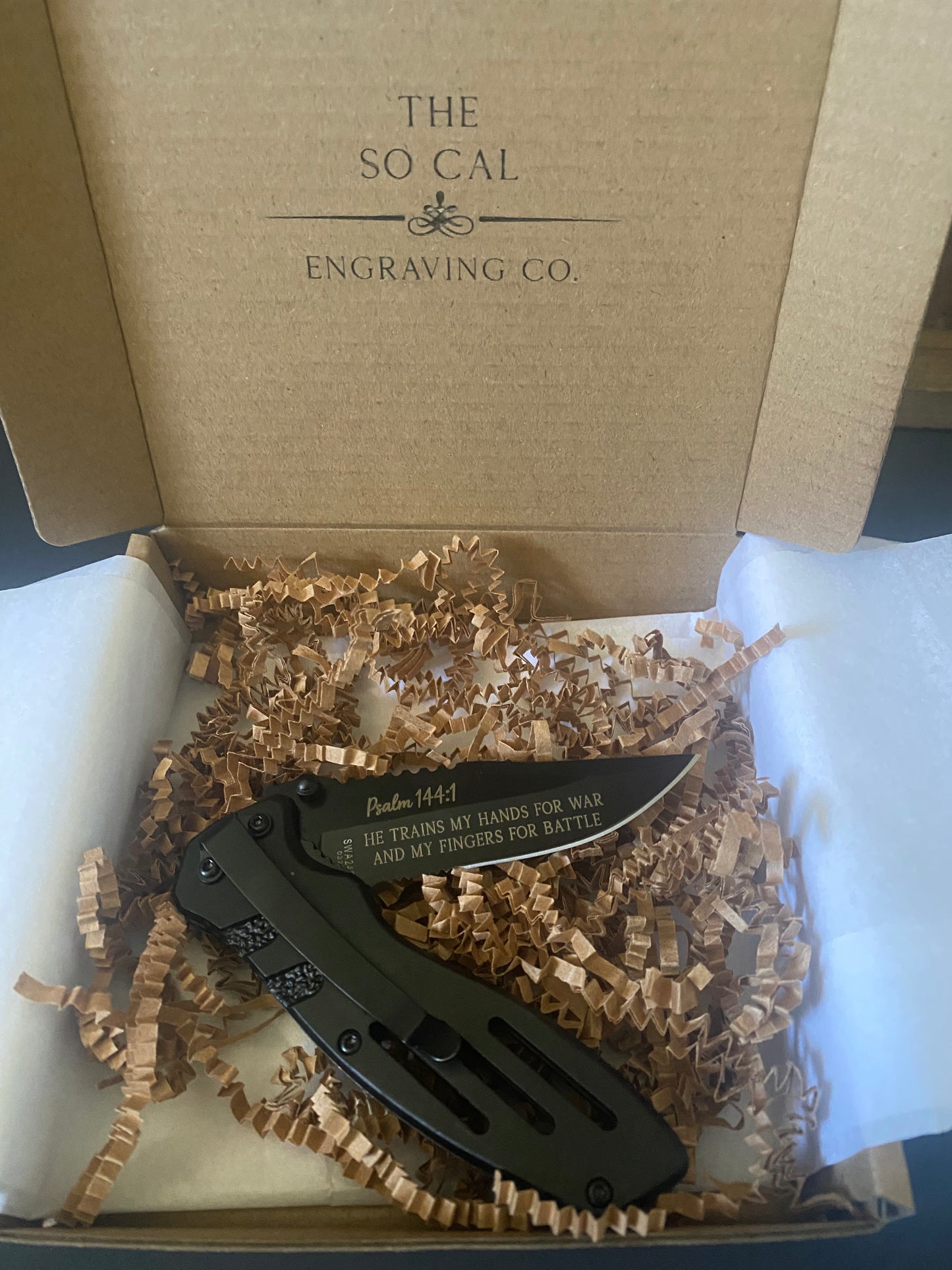Custom Engraved Smith & Wesson Knife